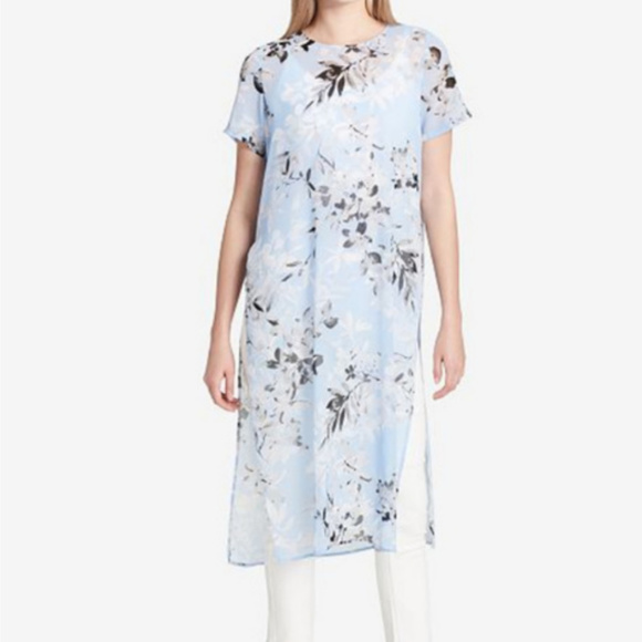 Calvin Klein Chifon Maxi tunic cover up - Picture 2 of 7